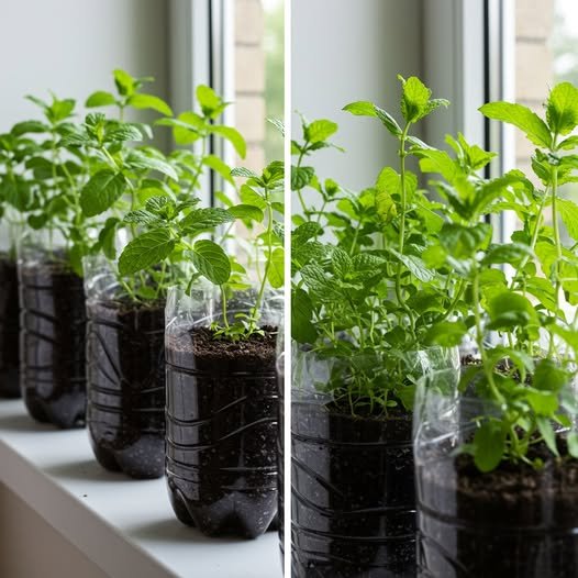 How to Grow Mint in Plastic Bottles with Water at Home