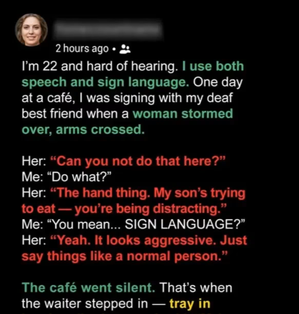 When Mom Banned Our Sign Language, the Waiter Had the Perfect Comeback